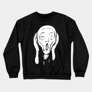 The Scream Edvard Munch The Scream Hearers Head Minimal White Crewneck Sweatshirt